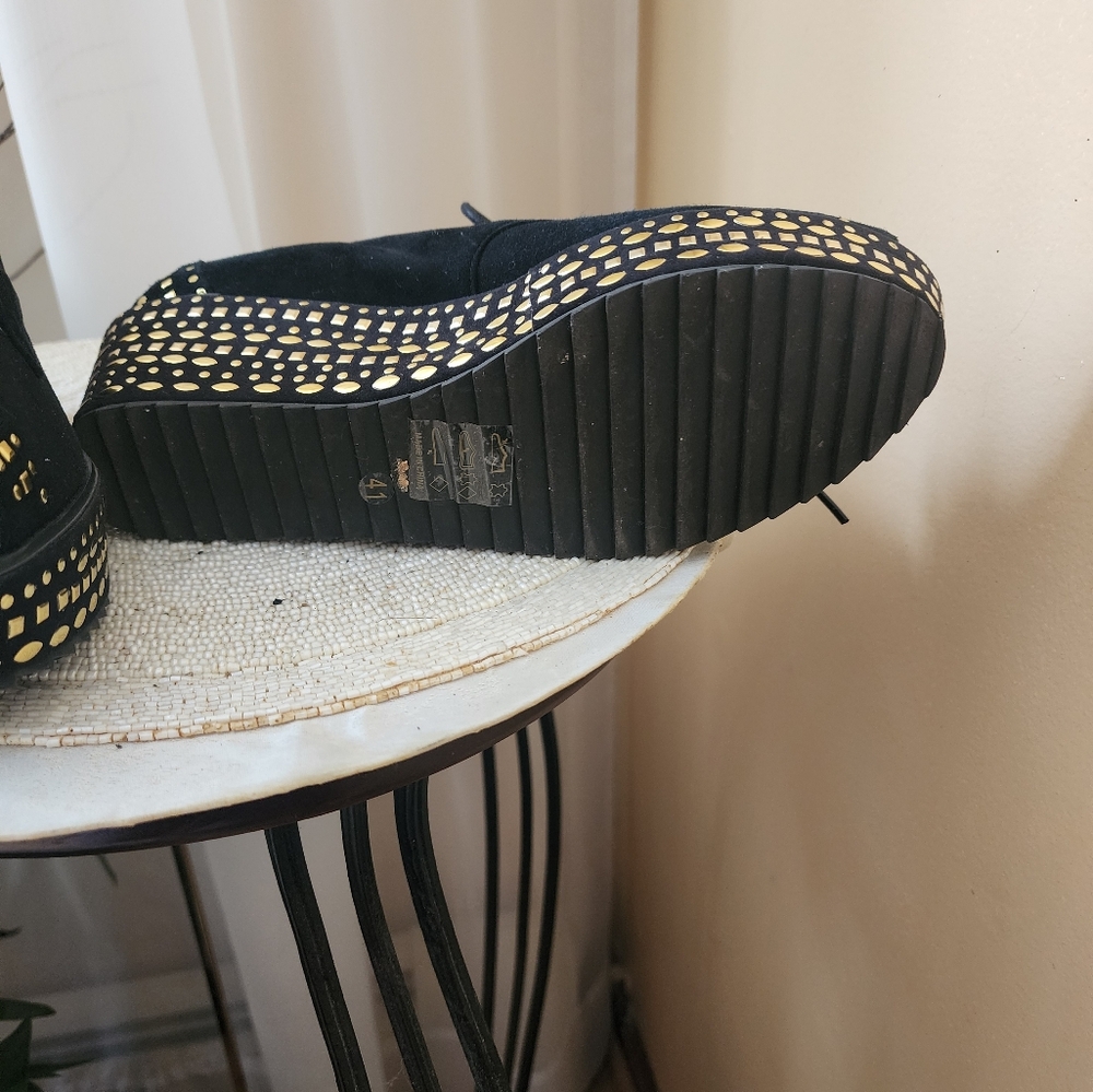 Shellys London Women's Black Suede Platform Oxfort Size 41 US9.5 - Picture 6 of 7